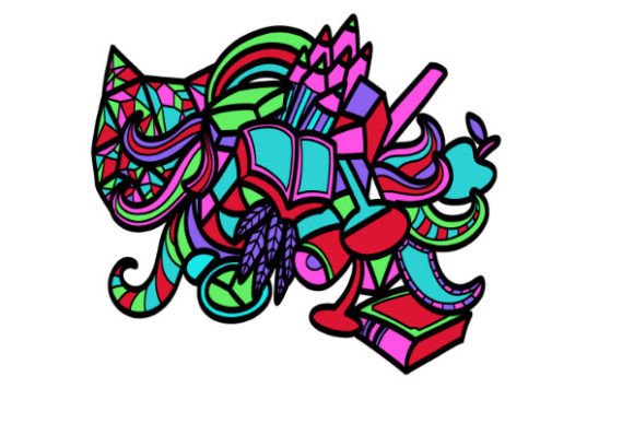 Abstract Back to School Doodles: A Creative Way to Kickstart the New Academic Year