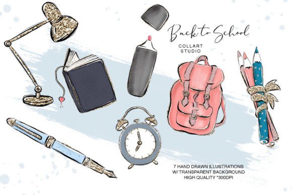 Back to School Clip Art, School Supplies: A Creative Resource for Every Project