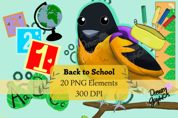 Back to School Clipart, Cute Animal Bird: A Creative Resource for Educators and Designers