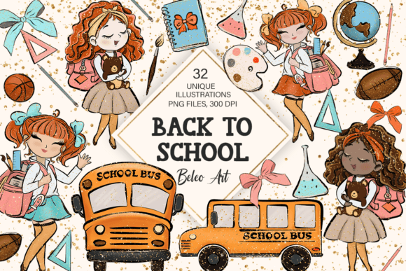 Back to School Clipart School Clipart: A Versatile Digital Resource for Creative Projects