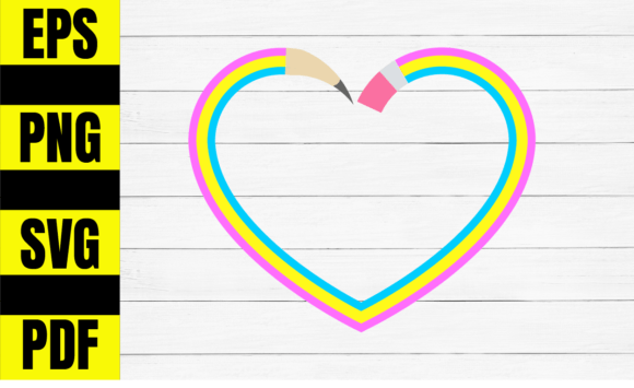 Back to School Heart Pencil for Teacher: A Versatile Digital Design for Educators and Creators