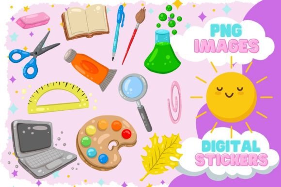 Back to School School Clipart Set Cute S: A Digital Resource for Creative Projects