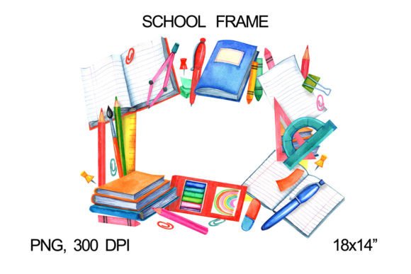 Back to School Teacher Border PNG