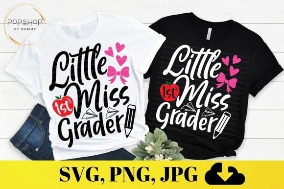 Little Miss 1st Grader Back to School Digital Files for Creative Projects