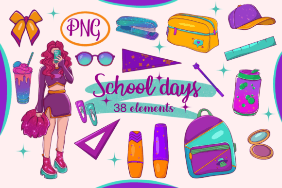 School Clipart PNG Back to School PNG: A Versatile Resource for Creative Projects