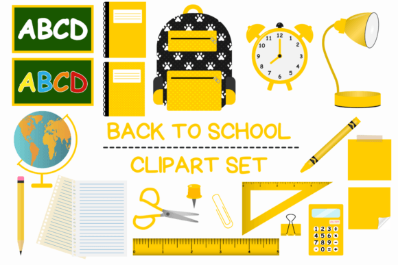 Yellow Back to School Clipart Set: A Strategic Resource for Visual Communication